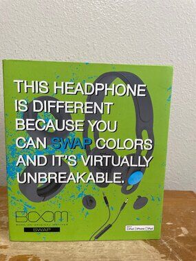 Boom Swap On/Over Ear Headphones By BOOM New Sealed